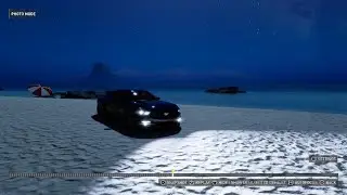 Strawberry drives muscle car mustang GT