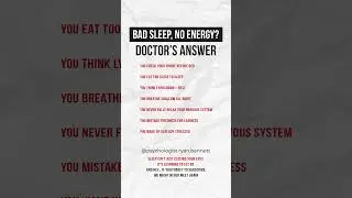 BAD SLEEP, NO ENERGY?  #doctoranswer, #badsleep, #tiredmornings, #healthtips