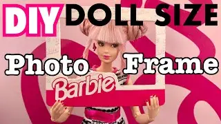 BARBIE DIY! DOLL SIZE PHOTO FRAME!! Barbie Truck Tour
