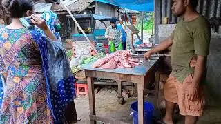 Big Layer chicken cutting skills at Roadside chicken market || Bangladeshi cutting skills