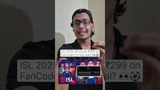 ISL 2025-26 Season on fancode only at Rs299!🔥 #indianfootball #shorts #isl #fancode