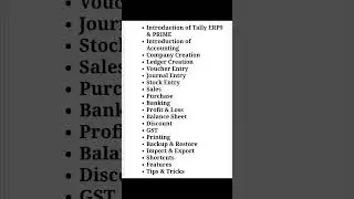 Tally syllabus for tally students👌👉 #shorts #youtubeshorts #tallyprime #tranding #viral