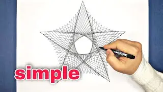 How to Draw a curvy star pattern | Geometric Artwork
