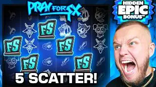 I HIT THE SUPER RARE 5 SCATTER ON THE NEW PRAY FOR SIX SLOT!! (Big Slot Win!?)
