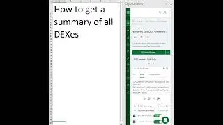 Get DeFiLlama data in Excel and Google Sheets - Volumes Get DEX Overview All