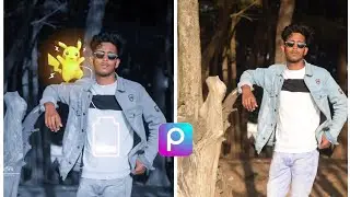 Picsart viral glowing Pikachu editing | Picsart pikachu photo editing/ picsart editing new stylel