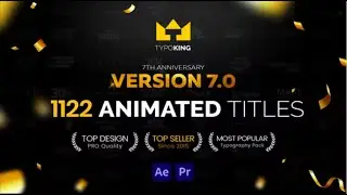 TypoKing V7 (UPDATE 2024) | Title Animation - Kinetic Typography Text