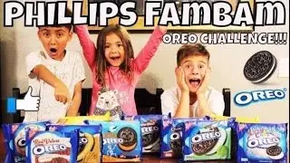 OREO CHALLENGE!!! BLINDFOLDED TASTE TEST!! PHILLIPS FamBam