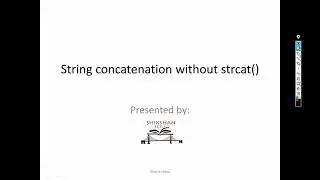 String Concatenation without using strcat()