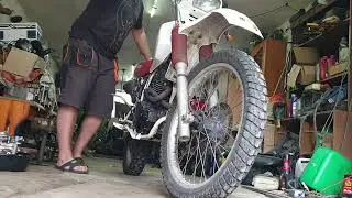Honda XL350R - Odpalenie (cold start)