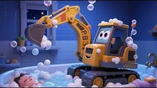 Bulldozer Bubble Bath Song | Clean-Up Time Kids Song & Nursery Rhymes