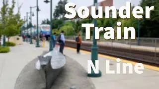 Sounder Train N Line - Everett to Seattle - Puget Sound Views -  June 2023