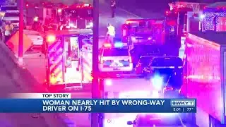 WATCH | &lsquo;He missed us by an inch&rsquo;: Woman recalls nearly being hit by wrong-way driver on I-75