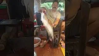 🔥😱 Amazing Boal Fish Cutting Skills In Bangladeshi Fish Market #fish #fishcutting #skills #shorts