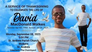 A Service of Thanksgiving for the Life of David Walkes