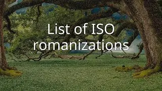 List of ISO romanizations