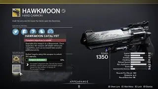 HOW TO GET HAWKMOON CATALYST - DESTINY 2