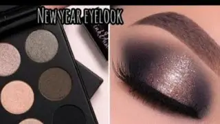 Silver black eye makeup tutorial step by step for beginner