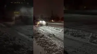 got some late night plowing in with the ram 2500 and boss plow