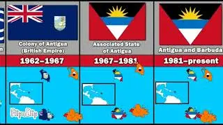 Map antigua and barbuda of evoulation