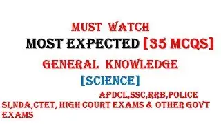General Knowledge [35 MCQS] for APDCL, HIGH COURT, RRB,SSC CGL, POLICE SI,CHSL, other govt exams