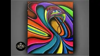 #879 Painting Demo Abstract Modern Pop Art Start to Finish  #abstractpainting​ #popart