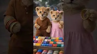 &ldquo;Poor Lion Cub Wins Wrestling Match for His Sister&rdquo;#sheru #animahal#emotional  #Shorts#YTShorts