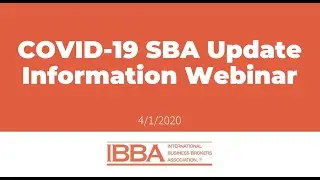 COVID-19 SBA Update Information Webinar