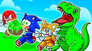 ESCAPA del DINOSAURIO por Robarle los Huevos en Roblox!