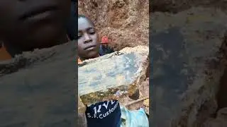 Digging for rock in Zambia's Crystal Gem field #crystals #diamond #gems #shorts
