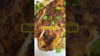 Blackened Fish in Cast Iron 🎣🔥 | Homemade Blackened Seasoning #shorts