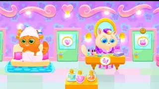 Cat is in Beauty Salon 😂 l Bubbu - My virtual pet cat l Cute cat 😺 l 3 l Kid's Games #youtubekids