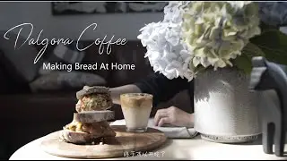 SUB) Dalgona Coffee ☕️ 달고나 커피 편 #stayhome Making Bread | Crispy Fried Chicken & Egg Sandwiches 4K