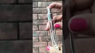 (ZMS43) Clear Slim Transparent Glass Perfume Bottle With Silver Screw Cap |