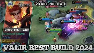 CRAZY DAMAGE 20 KILL NO DEATH ❗VALIR BEST BUILD 2024 ~ MLBB