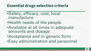 DR ANI GEORGE: Management of essential drugs and supply system