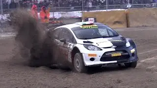 16-years-old Oliver Solberg rally show + camera car - Ford Fiesta WRC