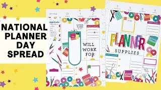 PLAN WITH ME | NATIONAL PLANNER DAY SPREAD | THE HAPPY PLANNER