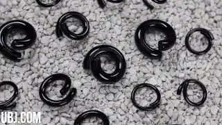 Black Glass Coils (8G - 00G) | UrbanBodyJewelry.com