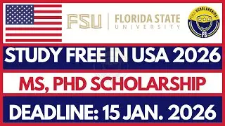 Florida State University Graduate Scholarships 2026 🇺🇸 | Fully Funded Masters & PhD | Apply Now