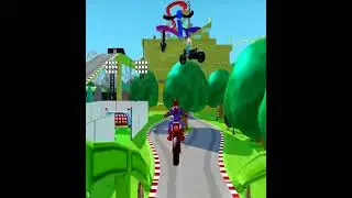 Spiderman & Frozen Elsa + Frozen Anna ride Bikes & have Fun in Pool & Toboggan!