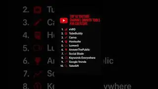 Top 10 YouTube Channel Growth Tools Every Creator Must Use in 2025 🚀      #gmtng