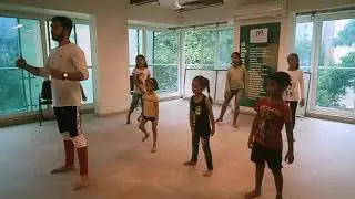 4 tali char tali kids Garba  steps leg and hand movement Garba with omkar