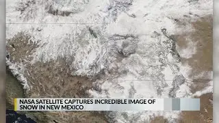 NASA satellite captures image of snow in New Mexico
