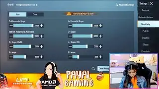 UPDATED 2.1 PAYAL GAMING CONTROL AND SENSITIVITY CODE BGMI STAR RAJ BGMI #payalgaming