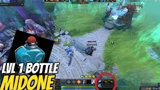 MidOne Invoker Lv 1 Bottle Trick | Dota 2
