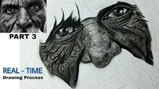 REAL - TIME Hyper Realistic Portrait Process PART 3 || Realism art by Pooja 