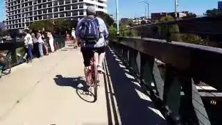 First-Person POV of Bike Ride Around Lake Merritt, Oakland