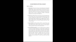 upsc maths optional syllabus