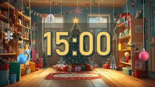 15-Minute Christmas Countdown Timer with Music | Holiday Cheer & Alarm